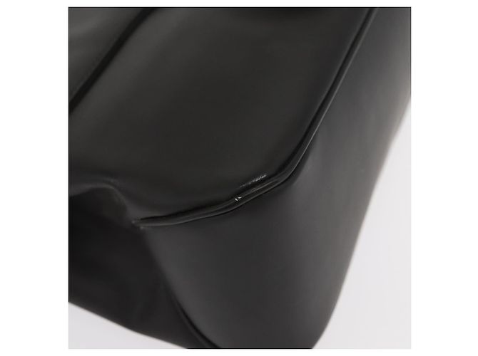 Borsa a Spalla Salvatore Ferragamo Vala in Pelle Nera Argento Autentica 152882 - vista 11
