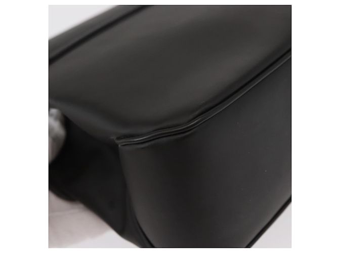 Borsa a Spalla Salvatore Ferragamo Vala in Pelle Nera Argento Autentica 152882 - vista 13