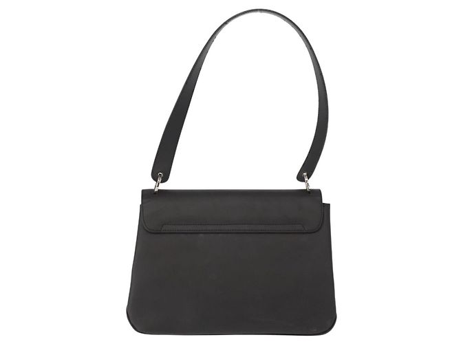 Borsa a Spalla Salvatore Ferragamo Vala in Pelle Nera Argento Autentica 152882 - vista 3