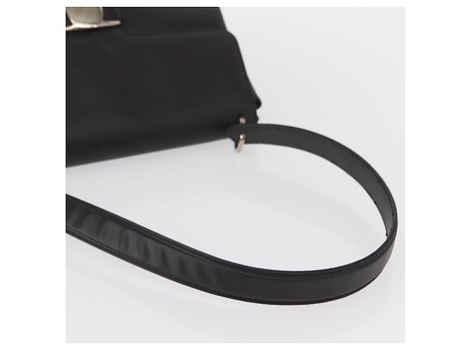 Borsa a Spalla Salvatore Ferragamo Vala in Pelle Nera Argento Autentica 152882 - vista 7