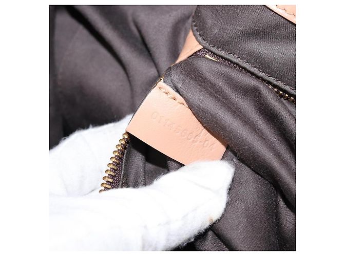 Chloé Borsa a Mano Chloe Bailey in Pelle 2 vie Arancione Oro Auth BA6594 D'oro - vista 12