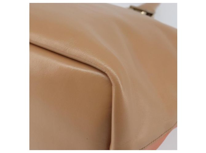 Chloé Borsa a Mano Chloe Bailey in Pelle 2 vie Arancione Oro Auth BA6594 D'oro - vista 15