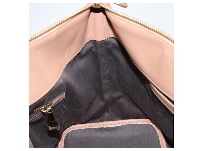 Chloé Borsa a Mano Chloe Bailey in Pelle 2 vie Arancione Oro Auth BA6594 D'oro - vista 19