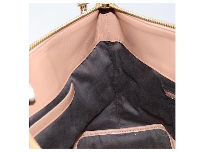 Chloé Borsa a Mano Chloe Bailey in Pelle 2 vie Arancione Oro Auth BA6594 D'oro - vista 20