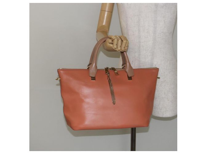 Chloé Borsa a Mano Chloe Bailey in Pelle 2 vie Arancione Oro Auth BA6594 D'oro - vista 23