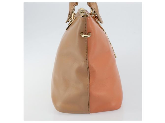 Chloé Borsa a Mano Chloe Bailey in Pelle 2 vie Arancione Oro Auth BA6594 D'oro - vista 3