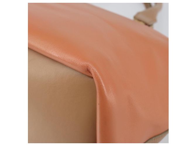 Chloé Borsa a Mano Chloe Bailey in Pelle 2 vie Arancione Oro Auth BA6594 D'oro - vista 9