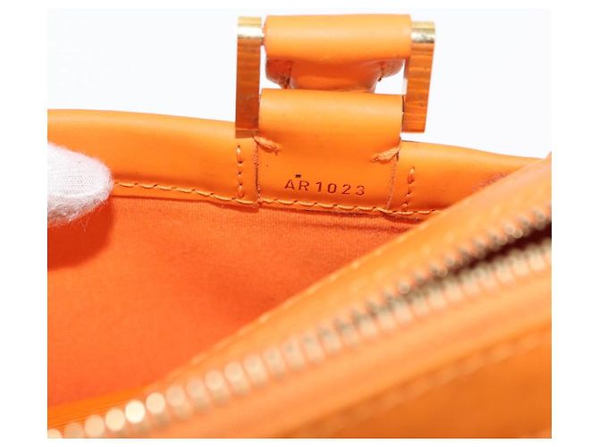 LOUIS VUITTON Borsa Epi Danura PM 2Way Arancio Mandarino M5891H LV Auth 146329 Arancione Grigio - vista 12