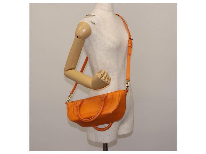 LOUIS VUITTON Borsa Epi Danura PM 2Way Arancio Mandarino M5891H LV Auth 146329 Arancione Grigio - vista 24
