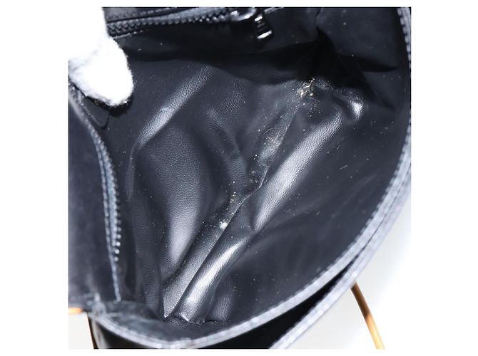 Céline Borsa a Spalla in Pelle Blu Navy Oro Auth BA6575 D'oro - vista 10