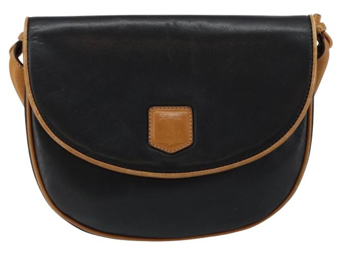 Céline Borsa a Spalla in Pelle Blu Navy Oro Auth BA6575 D'oro - vista 13