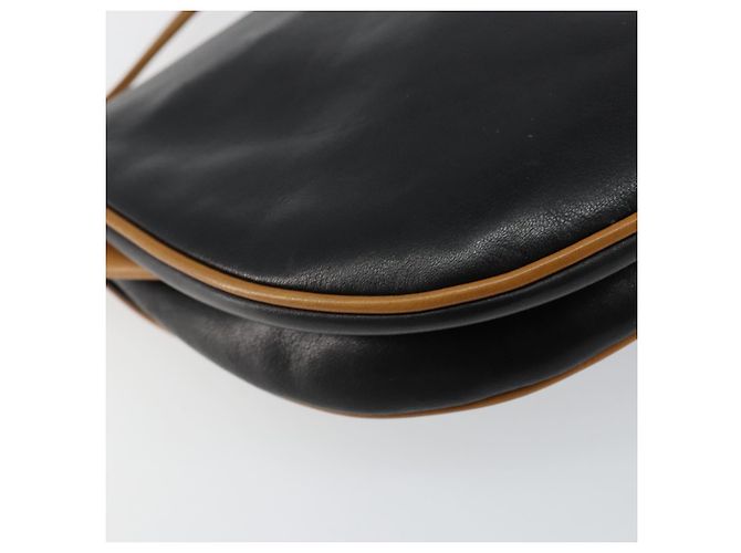 Céline Borsa a Spalla in Pelle Blu Navy Oro Auth BA6575 D'oro - vista 16
