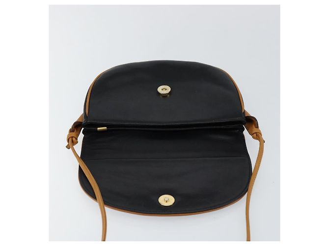 Céline Borsa a Spalla in Pelle Blu Navy Oro Auth BA6575 D'oro - vista 18
