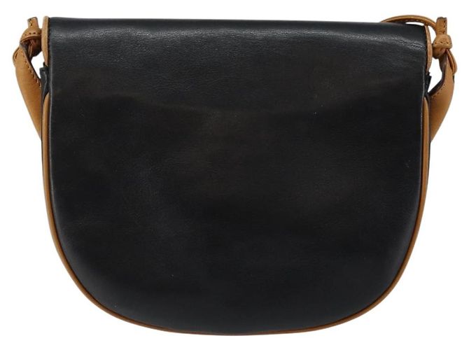 Céline Borsa a Spalla in Pelle Blu Navy Oro Auth BA6575 D'oro - vista 2