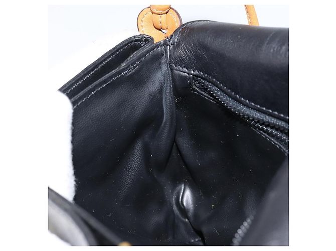 Céline Borsa a Spalla in Pelle Blu Navy Oro Auth BA6575 D'oro - vista 21