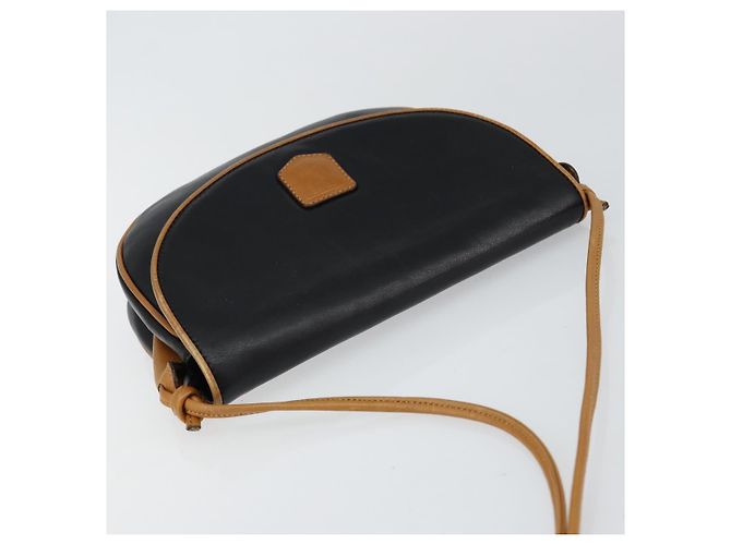 Céline Borsa a Spalla in Pelle Blu Navy Oro Auth BA6575 D'oro - vista 6