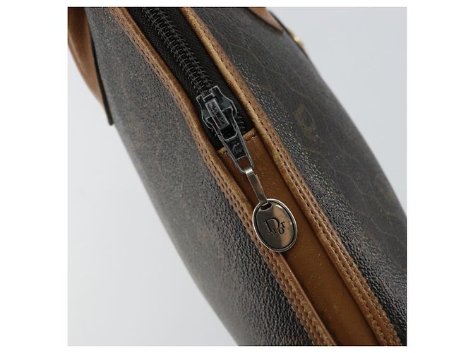 Borsa a mano in tela a nido d'ape PVC nera Auth BA6581 Christian Dior - vista 10