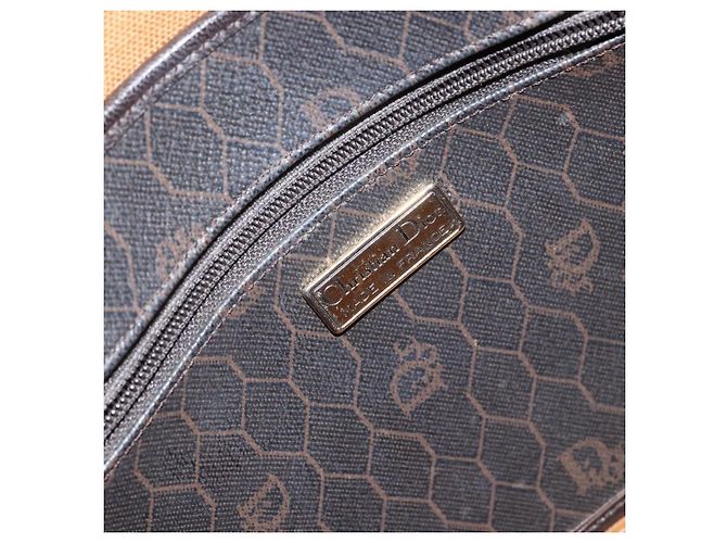 Borsa a mano in tela a nido d'ape PVC nera Auth BA6581 Christian Dior - vista 18