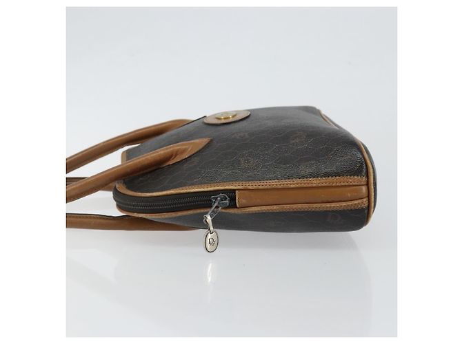 Borsa a mano in tela a nido d'ape PVC nera Auth BA6581 Christian Dior - vista 4