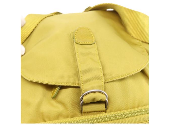 Zaino PRADA in nylon verde argento Auth BA5656 - vista 10