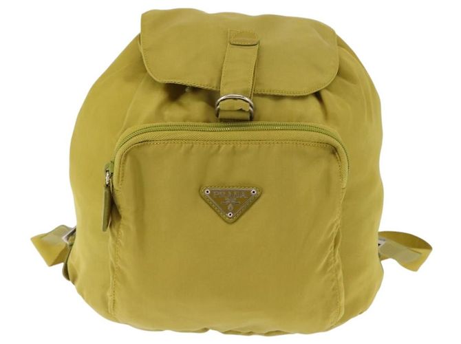 Zaino PRADA in nylon verde argento Auth BA5656 - vista 13