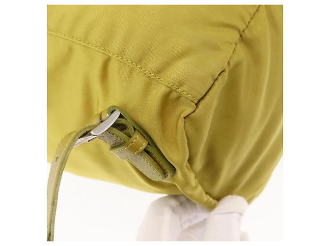 Zaino PRADA in nylon verde argento Auth BA5656 - vista 18