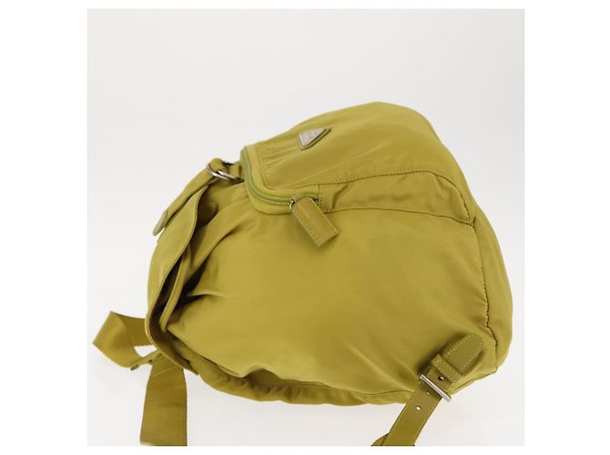 Zaino PRADA in nylon verde argento Auth BA5656 - vista 5
