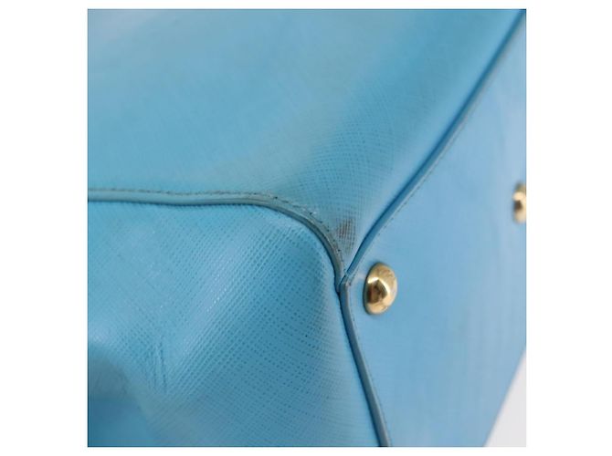 Borsa Vala Chain in pelle Salvatore Ferragamo 2 in 1 blu chiaro oro Auth bs29835 D'oro - vista 17