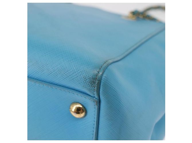 Borsa Vala Chain in pelle Salvatore Ferragamo 2 in 1 blu chiaro oro Auth bs29835 D'oro - vista 18