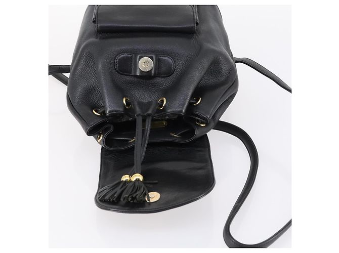 MCM Studs Rucksack Leder Schwarz Gold Auth 144411 Golden - Ansicht 10