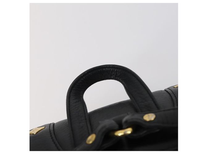 MCM Studs Rucksack Leder Schwarz Gold Auth 144411 Golden - Ansicht 14