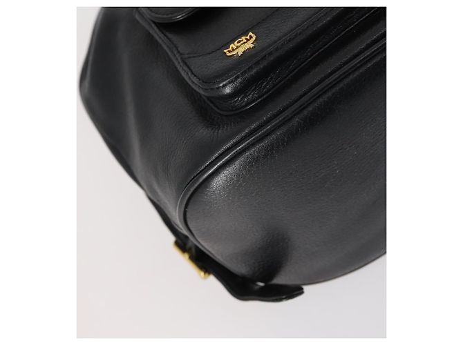 MCM Studs Rucksack Leder Schwarz Gold Auth 144411 Golden - Ansicht 16