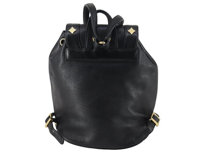MCM Studs Rucksack Leder Schwarz Gold Auth 144411 Golden - Ansicht 2