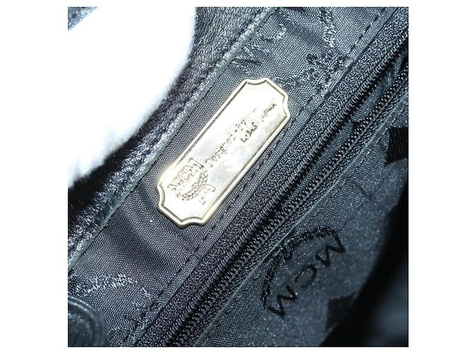MCM Studs Rucksack Leder Schwarz Gold Auth 144411 Golden - Ansicht 21