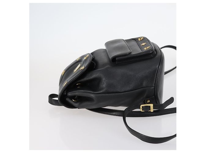 MCM Studs Rucksack Leder Schwarz Gold Auth 144411 Golden - Ansicht 4