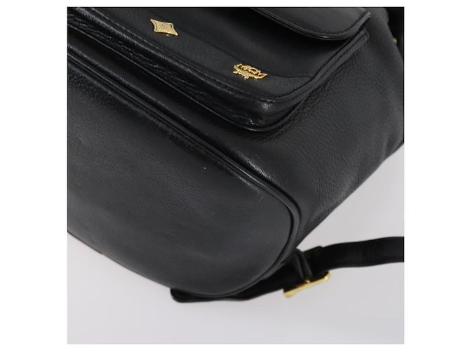 MCM Studs Rucksack Leder Schwarz Gold Auth 144411 Golden - Ansicht 9