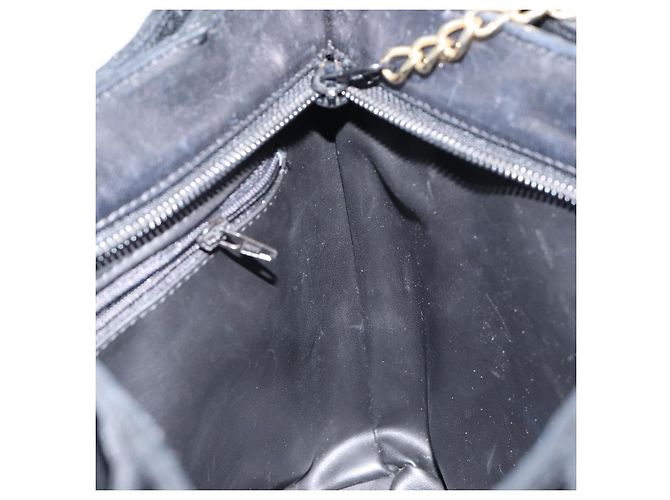 BALLY Bolso de mano de cuero negro y dorado Auth BA6600 - vista 20
