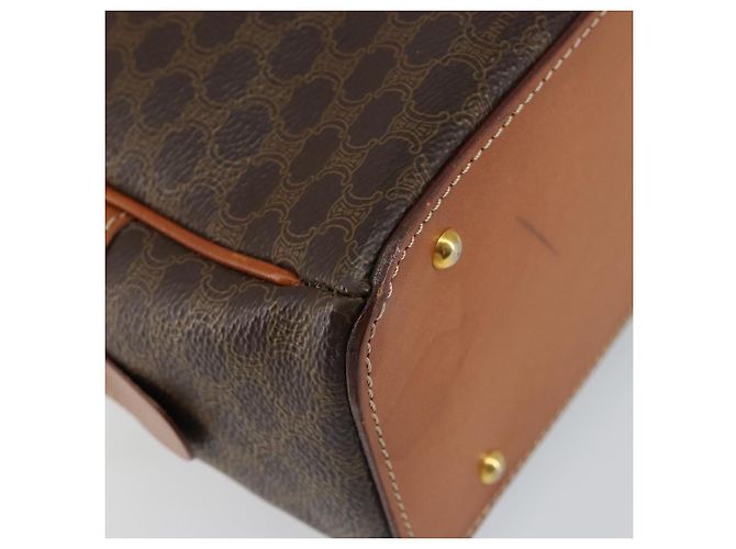 Céline Borsa a mano in tela Macadam CELINE in pelle PVC marrone Auth ki6094 - vista 14
