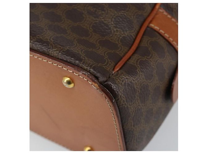 Céline Borsa a mano in tela Macadam CELINE in pelle PVC marrone Auth ki6094 - vista 15