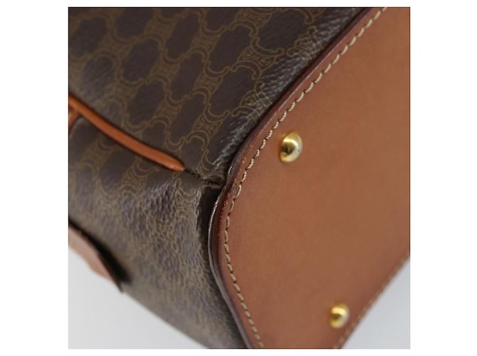Céline Borsa a mano in tela Macadam CELINE in pelle PVC marrone Auth ki6094 - vista 16