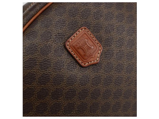 Céline Borsa a mano in tela Macadam CELINE in pelle PVC marrone Auth ki6094 - vista 17