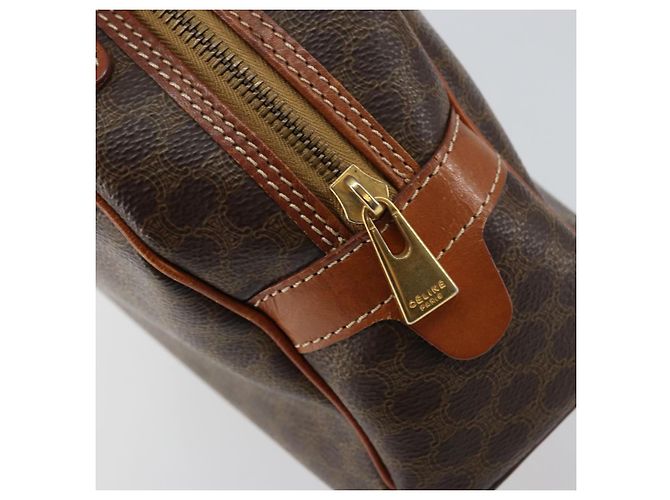 Céline Borsa a mano in tela Macadam CELINE in pelle PVC marrone Auth ki6094 - vista 18