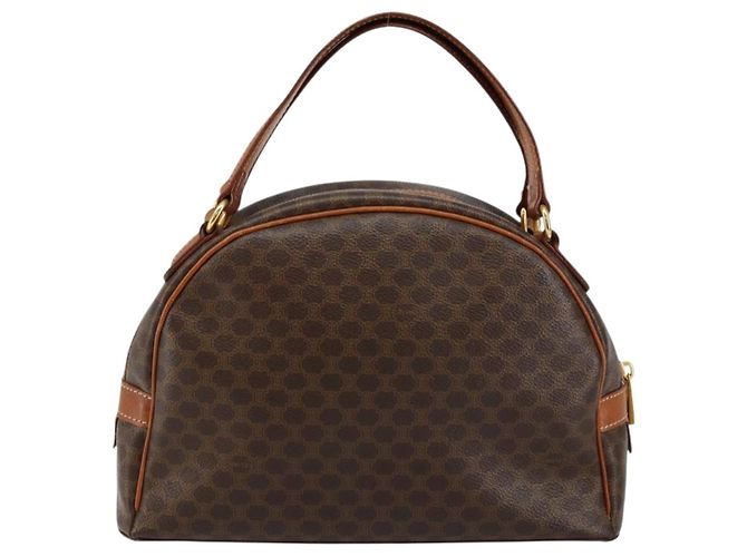 Céline Borsa a mano in tela Macadam CELINE in pelle PVC marrone Auth ki6094 - vista 2