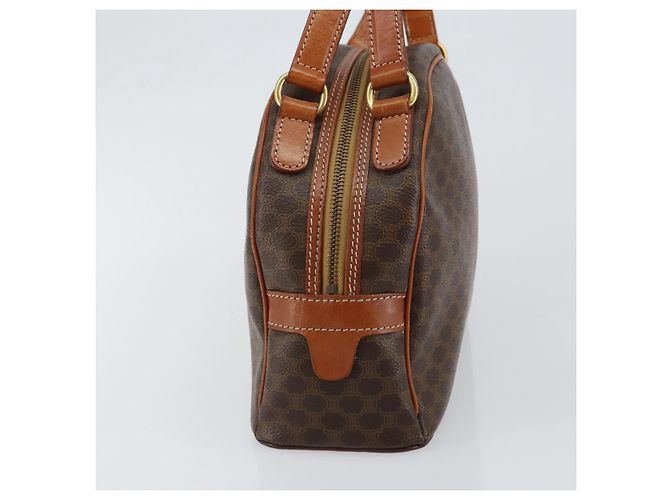 Céline Borsa a mano in tela Macadam CELINE in pelle PVC marrone Auth ki6094 - vista 3