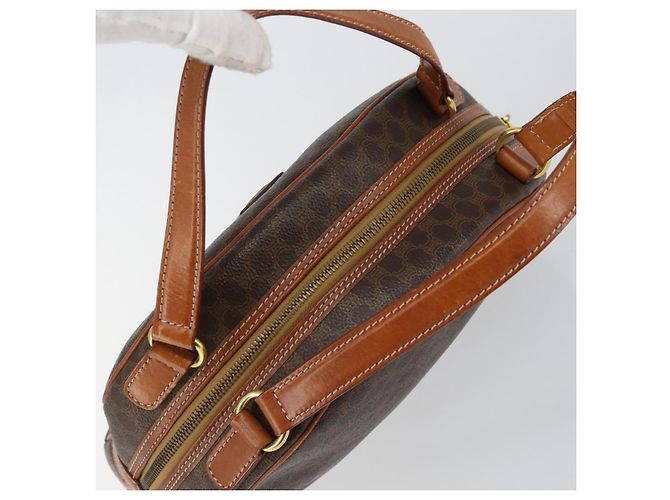 Céline Borsa a mano in tela Macadam CELINE in pelle PVC marrone Auth ki6094 - vista 6