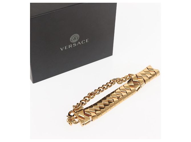 Collana VERSACE metallo oro Auth am9188 D'oro - vista 16
