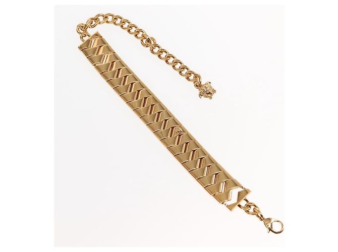 Collana VERSACE metallo oro Auth am9188 D'oro - vista 2