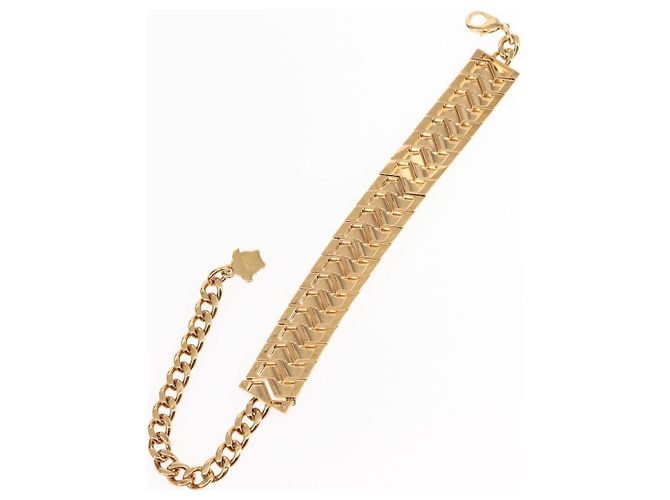 Collana VERSACE metallo oro Auth am9188 D'oro - vista 9