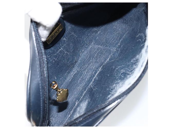 Gucci Borsa a Spalla Micro GG Supreme PVC Navy Gold 007 56 0095 Auth fm4868 D'oro Blu navy - vista 10