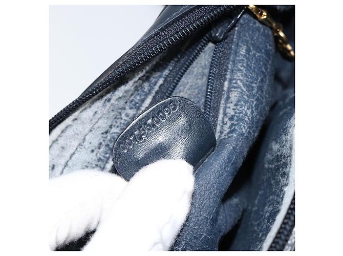 Gucci Borsa a Spalla Micro GG Supreme PVC Navy Gold 007 56 0095 Auth fm4868 D'oro Blu navy - vista 12